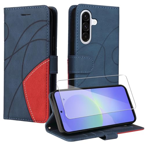 jrester Handyhülle hülle für Samsung Galaxy A36 5G Hülle -PU Leder-Handyhülle Schutzhülle mit 1 Stück Gehärtetes Glas Schutzfolie Displayschutzfolie - Blau jrester Handyhülle hülle für Samsung Galaxy A36 5G Hülle -PU Leder-Handyhülle Schutzhülle mit 1 Stück Gehärtetes Glas Schutzfolie Displayschutzfolie - Blau von jrester