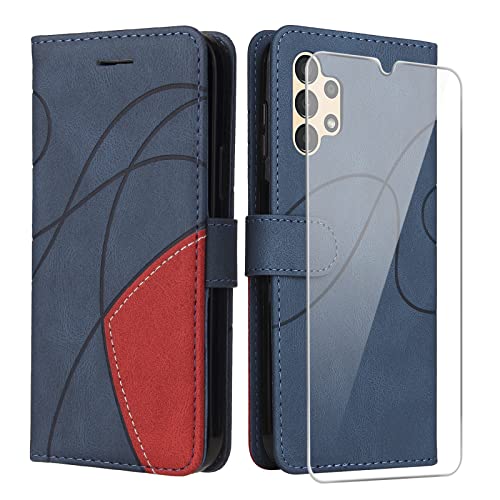 jrester Hülle für Samsung Galaxy A13 4G Leder Handyhülle mit Displayschutzfolie, mit Kartenfächer und Magnetverschluss, Flip PU Brieftasche Case für Samsung Galaxy A13 4G - Blau jrester Hülle für Samsung Galaxy A13 4G Leder Handyhülle mit Displayschutzfolie, mit Kartenfächer und Magnetverschluss, Flip PU Brieftasche Case für Samsung Galaxy A13 4G - Blau von jrester