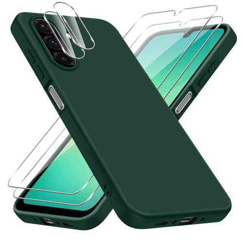 jrester Hülle kompatibel mit Samsung Galaxy A26 5G, Grün Weich Silikon Handyhülle Schutzhülle mit 2 Gehärtetes Glas Schutzfolie Displayschutzfolie + 2 Kamerataschen jrester Hülle kompatibel mit Samsung Galaxy A26 5G, Grün Weich Silikon Handyhülle Schutzhülle mit 2 Gehärtetes Glas Schutzfolie Displayschutzfolie + 2 Kamerataschen von jrester