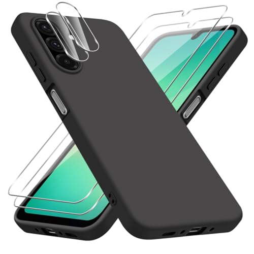 jrester Hülle kompatibel mit Samsung Galaxy A26 5G, Schwarz Weich Silikon Handyhülle Schutzhülle mit 2 Gehärtetes Glas Schutzfolie Displayschutzfolie + 2 Kamerataschen jrester Hülle kompatibel mit Samsung Galaxy A26 5G, Schwarz Weich Silikon Handyhülle Schutzhülle mit 2 Gehärtetes Glas Schutzfolie Displayschutzfolie + 2 Kamerataschen von jrester