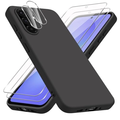 jrester Hülle kompatibel mit Samsung Galaxy A36 5G, Schwarz Weich Silikon Handyhülle Schutzhülle mit 2 Gehärtetes Glas Schutzfolie Displayschutzfolie + 2 Kamerataschen jrester Hülle kompatibel mit Samsung Galaxy A36 5G, Schwarz Weich Silikon Handyhülle Schutzhülle mit 2 Gehärtetes Glas Schutzfolie Displayschutzfolie + 2 Kamerataschen von jrester