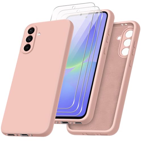 jrester Hülle kompatibel mit Samsung Galaxy A36 5G Hülle mit 3 Stück Gehärtetes Glas Schutzfolie, Rosa Weich Silikon Schutzhülle für Samsung Galaxy A36 5G jrester Hülle kompatibel mit Samsung Galaxy A36 5G Hülle mit 3 Stück Gehärtetes Glas Schutzfolie, Rosa Weich Silikon Schutzhülle für Samsung Galaxy A36 5G von jrester