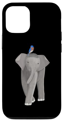 Bluebird mit Elefant Vogel Vogelbeobachter Biologe Tier Hülle für iPhone 12/12 Pro von jz.birds