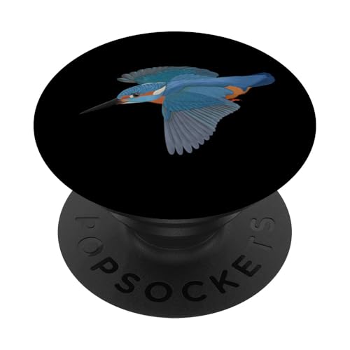 Eisvogel im Flug Vogel Vogelbeobachter Biologe Ornithologe PopSockets Klebender PopGrip von jz.birds