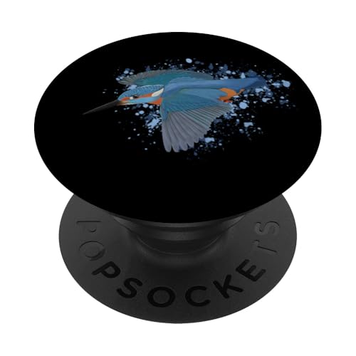 Eisvogel im Flug Vogel Vogelbeobachter Biologe Ornithologe PopSockets Klebender PopGrip von jz.birds