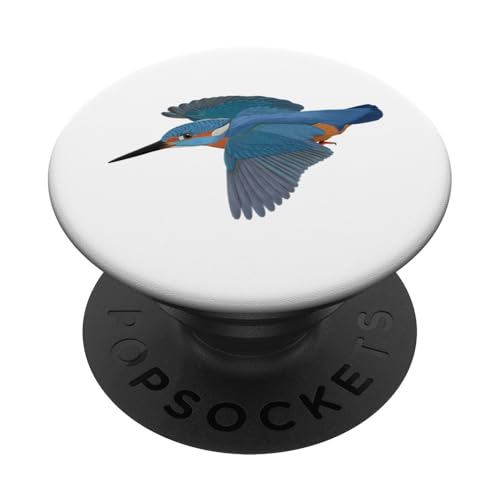 Eisvogel im Flug Vogel Vogelbeobachter Biologe Ornithologe PopSockets Klebender PopGrip von jz.birds