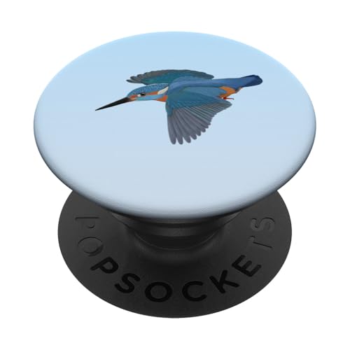 Eisvogel im Flug Vogel Vogelbeobachter Biologe Ornithologe PopSockets Klebender PopGrip von jz.birds