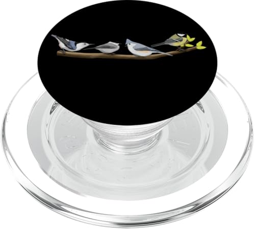 Vögel auf einem Ast Kleiber Kohlmeise Gartenvögel Singvogel PopSockets PopGrip für MagSafe von jz.birds