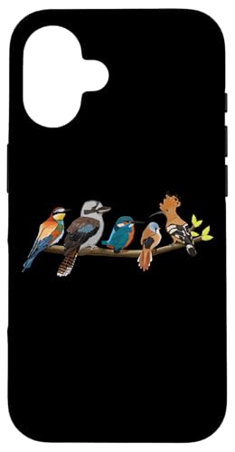 Vögel auf einem Ast Wiedehopf Kookaburra Eisvogel Singvogel Hülle für iPhone 16 Vögel auf einem Ast Wiedehopf Kookaburra Eisvogel Singvogel Hülle für iPhone 16 von jz.birds