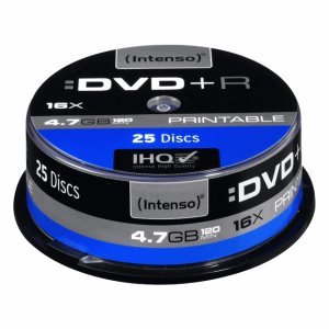 DVD-Rohlinge DVD+R 4,7GB/16x bedruckbar auf Spindel VE=25 Stück DVD-Rohlinge DVD+R 4,7GB/16x bedruckbar auf Spindel VE=25 Stück von k.A.
