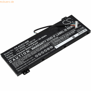 k.A. Akku für Acer Acer Nitro 5 AN517-51-72W Li-Pol 15,4 Volt 3700 mAh von k.A.