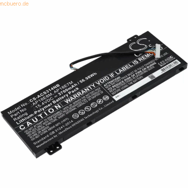 k.A. Akku für Acer Nitro 5 AN515-55-51ES Li-Pol 15,4 Volt 3700 mAh sch k.A. Akku für Acer Nitro 5 AN515-55-51ES Li-Pol 15,4 Volt 3700 mAh sch von k.A.