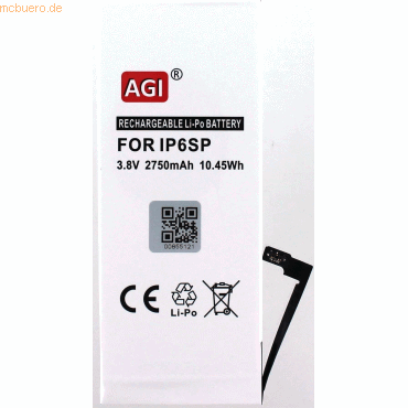 k.A. Akku für Apple APN:616-00042 Li-Pol 3,8 Volt 2750 mAh weiß k.A. Akku für Apple APN:616-00042 Li-Pol 3,8 Volt 2750 mAh weiß von k.A.