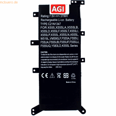 k.A. Akku für Asus F530 Li-Pol 7,6 Volt 4800 mAh schwarz von k.A.