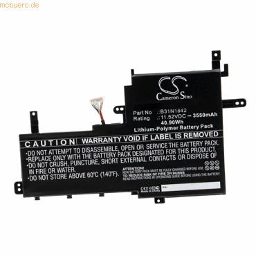 k.A. Akku für Asus S531FA-BQ007T Li-Pol 11,52 Volt 3550 mAh schwarz von k.A.