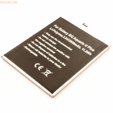 k.A. Akku für Bq Aquaris U Lite Li-Pol 3,8 Volt 2950 mAh schwarz von k.A.