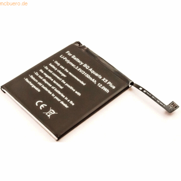 k.A. Akku für Bq Aquaris X5 Plus Li-Pol 3,8 Volt 3100 mAh schwarz von k.A.