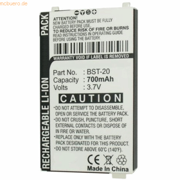 k.A. Akku für Ericsson R600 Li-Ion 3,6 Volt 600 mAh schwarz von k.A.