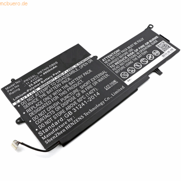 k.A. Akku für Hewlett-Packard PK03XL Li-Pol 11,4 Volt 4900 mAh schwarz von k.A.