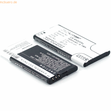 k.A. Akku für Nokia BP-5T Li-Ion 3,7 Volt 1650 mAh schwarz von k.A.