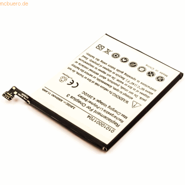 k.A. Akku für Oneplus 3T Li-Pol 3,8 Volt 3000 mAh schwarz k.A. Akku für Oneplus 3T Li-Pol 3,8 Volt 3000 mAh schwarz von k.A.