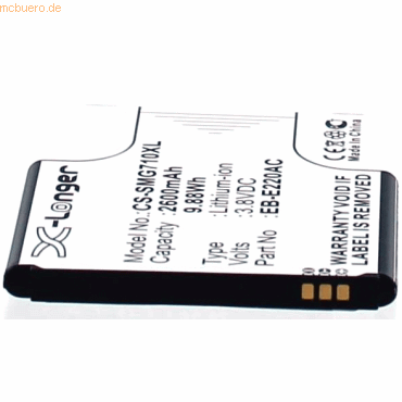 k.A. Akku für Samsung SM-G7105 Li-Ion 3,8 Volt 2600 mAh schwarz von k.A.