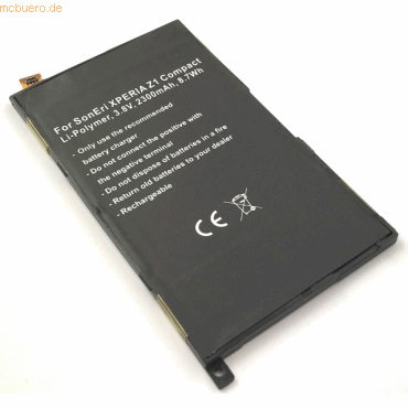 k.A. Akku für Sony Xperia Z1 Compact Li-Pol 3,8 Volt 2300 mAh schwarz k.A. Akku für Sony Xperia Z1 Compact Li-Pol 3,8 Volt 2300 mAh schwarz von k.A.