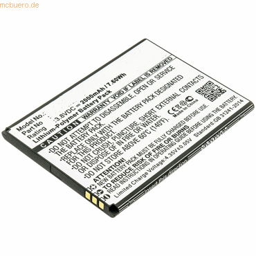 k.A. Akku für Tp-link NBL-46A2300 Li-Ion 3,8 Volt 2000 mAh schwarz von k.A.