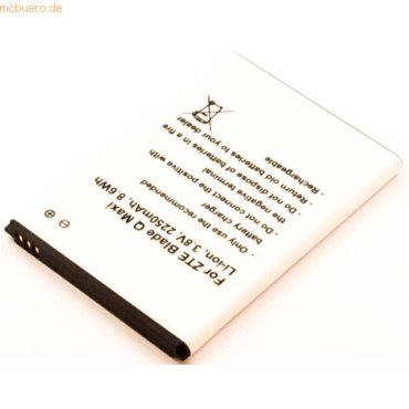 k.A. Akku für Zte Avid Plus Li-Ion 3,8 Volt 2250 mAh weiß von k.A.