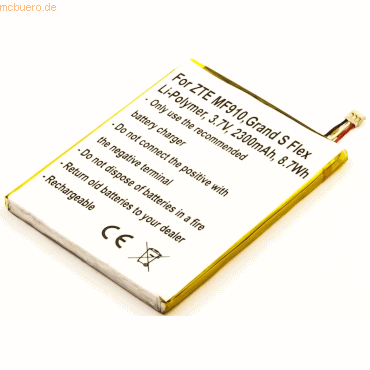 k.A. Akku für Zte Li3823T43P3h715345 Li-Pol 3,7 Volt 2300 mAh gelb von k.A.