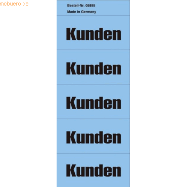 k.A. Inhaltsschildchen Kunden blau selbstklebend VE=100 Stück von k.A.