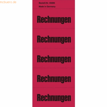 k.A. Inhaltsschildchen Rechnungen rot selbstklebend VE=100 Stück von k.A.