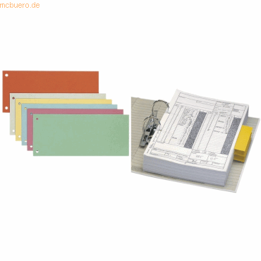 k.A. Trennstreifen 10,5x24cm 4 Farben sortiert VE= 40 Stück von k.A.