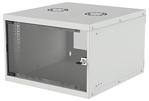 kab24® Basic Line Netzwerkschrank Serverschrank Wandhehäuse Netzwerk Wandschrank Wandverteiler SOHO Schrank grau 19 Zoll 6 HE H:35,3 x B:54 x T:40cm von kab24