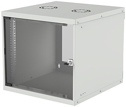 kab24® Basic Line Netzwerkschrank Serverschrank Wandhehäuse Netzwerk Wandschrank Wandverteiler SOHO Schrank grau 19 Zoll 9 HE H:50 x B:54 x T:40cm von kab24