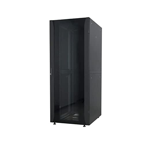 Kab24® Netzwerkschrank Serverschrank Wandhehäuse Netzwerk Wandschrank Wandverteiler SOHO Schrank 19 Zoll Premium Line, 42 HE, 2033 (H) x 600 (B) x 800 (T) mm, vollständig montiert, grau von kab24