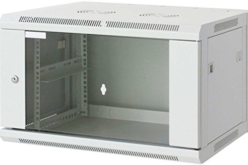 kab24® Netzwerkschrank Serverschrank Wandhehäuse Netzwerk Wandschrank Wandverteiler SOHO Schrank grau 19 Zoll 12 HE H:63,5 x B:57 x T:45cm von kab24