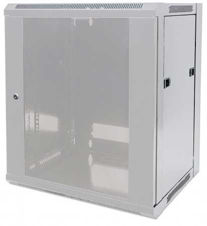 kab24® Netzwerkschrank Serverschrank Wandhehäuse Netzwerk Wandschrank Wandverteiler SOHO Schrank grau 19 Zoll 15 HE H:77 x B:57 x T:60cm von kab24