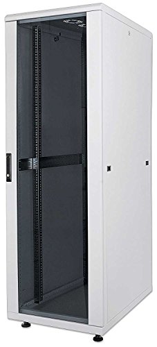 Kab24® Netzwerkschrank Serverschrank Wandhehäuse Netzwerk Wandschrank Wandverteiler SOHO Schrank grau 19 Zoll 36 HE H:172,8 x B:60 x T:60cm von kab24