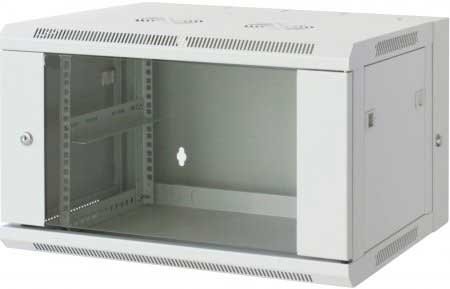 kab24® Netzwerkschrank mit Schwenkrahmen Serverschrank Wandhehäuse Netzwerk Wandschrank Wandverteiler SOHO Schrank grau 19 Zoll 15 HE H:77 x B:60 x T:55cm von kab24
