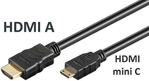 kab24® HDMI™ 2.0 High Speed Kabel HDMI A Stecker auf HDMI Mini C Stecker 4K, Ultra-HD, Full-HD, 3D, ARC vergoldete Stecker von kab24