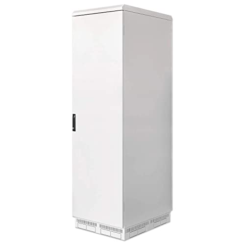 kab24® Netzwerkschrank Serverschrank Wandhehäuse Netzwerk Wandschrank Industrieller IP55 19" Standverteiler mit integrierten Lüftern, 42 HE, 800 mm Tiefe von kab24