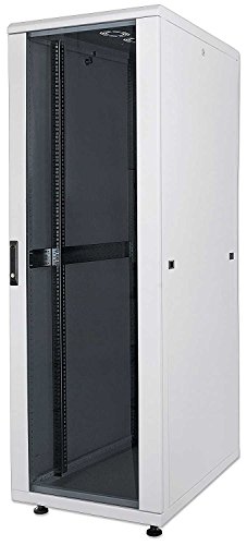 kab24® Netzwerkschrank Serverschrank Wandhehäuse Netzwerk Wandschrank Wandverteiler SOHO Schrank grau 19 Zoll 42 HE H:205,7 x B:60 x T:60cm von kab24