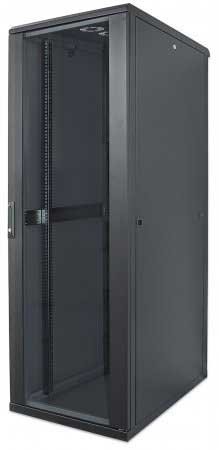 kab24® Netzwerkschrank Serverschrank Wandhehäuse Netzwerk Wandschrank Wandverteiler SOHO Schrank schwarz 19 Zoll 32 HE H:165,3 x B:80 x T:80cm von kab24