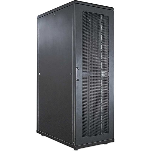 kab24® Netzwerkschrank Serverschrank Wandhehäuse Netzwerk Wandschrank Wandverteiler SOHO Schrank schwarz 19 Zoll 42 HE H:205,7 x B:60 x T:100cm von kab24