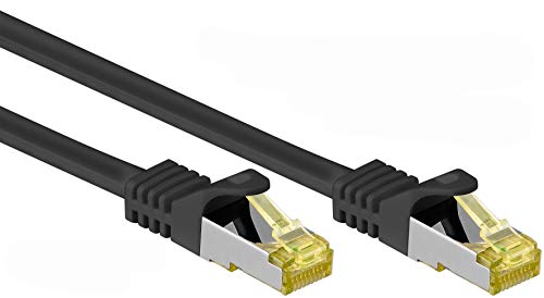 kab24® Rj45 Patchkabel Netzwerkkabel Computerkabel Internetkabel CAT 7 Rohkabel 600 MHz mit CAT6a Stecker Halogenfrei 10 GBit/s reines Kupfer von kab24