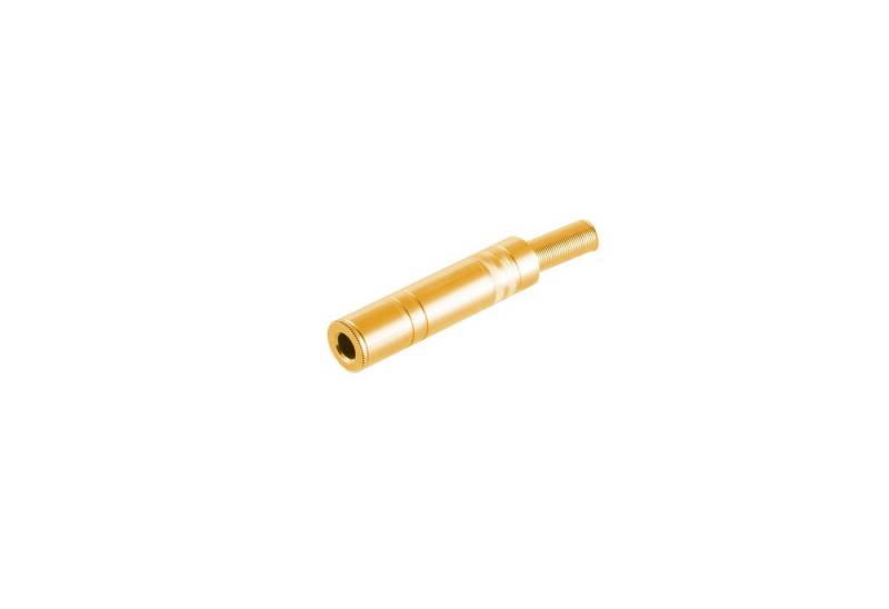 kabelbude Klinkenkupplung Stereo 6,3mm, Metall, vergoldet Audio-Adapter von kabelbude