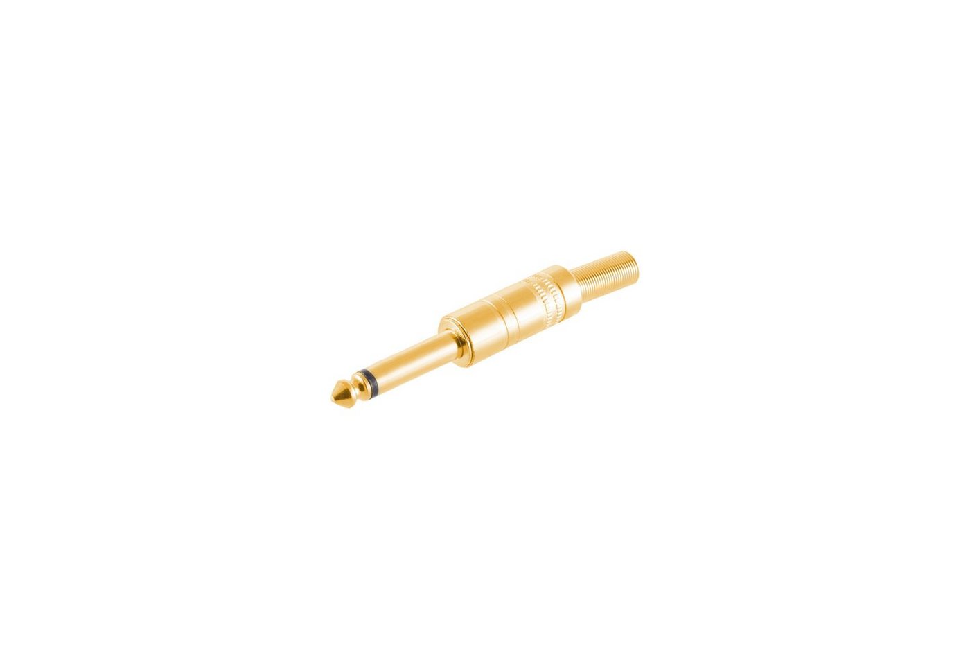 kabelbude Klinkenstecker Mono 6,3mm Metall, vergoldet Audio-Adapter von kabelbude