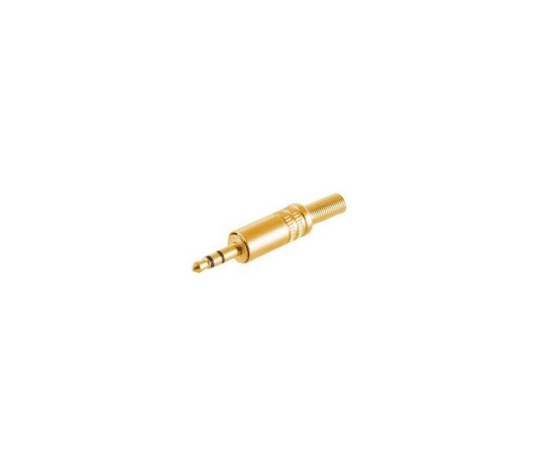 kabelbude Klinkenstecker Stereo 3,5mm, Metall vergoldet Audio-Adapter von kabelbude