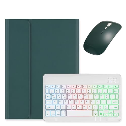 kaidisen Tastatur mit Hintergrundbeleuchtung für iPad 10. Generation, Tastaturhülle mit Maus, abnehmbare Hintergrundbeleuchtung, Farbtastaturhülle für iPad 10, Dunkelgrün + Weiß kaidisen Tastatur mit Hintergrundbeleuchtung für iPad 10. Generation, Tastaturhülle mit Maus, abnehmbare Hintergrundbeleuchtung, Farbtastaturhülle für iPad 10, Dunkelgrün + Weiß von kaidisen